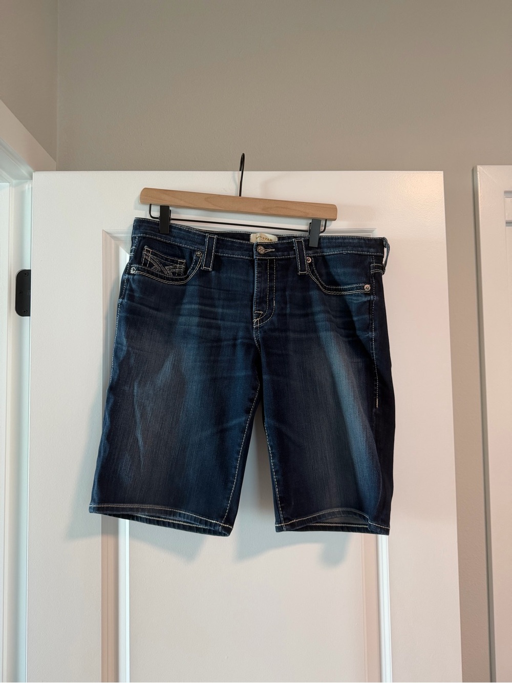 Big Star Maddie Dark Wash Denim Bermuda Shorts